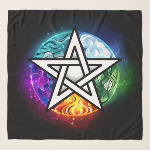 Wiccan pentagram scarf