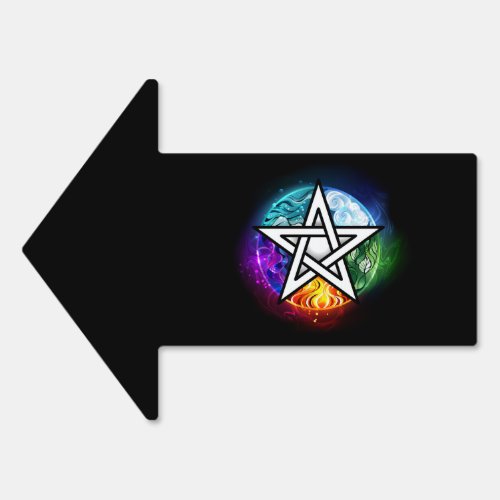Wiccan pentagram sign