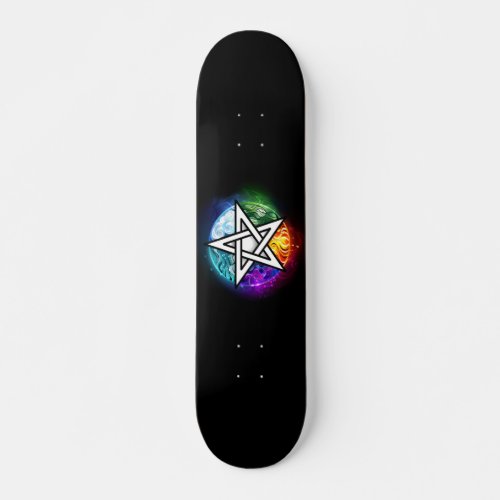 Wiccan pentagram skateboard