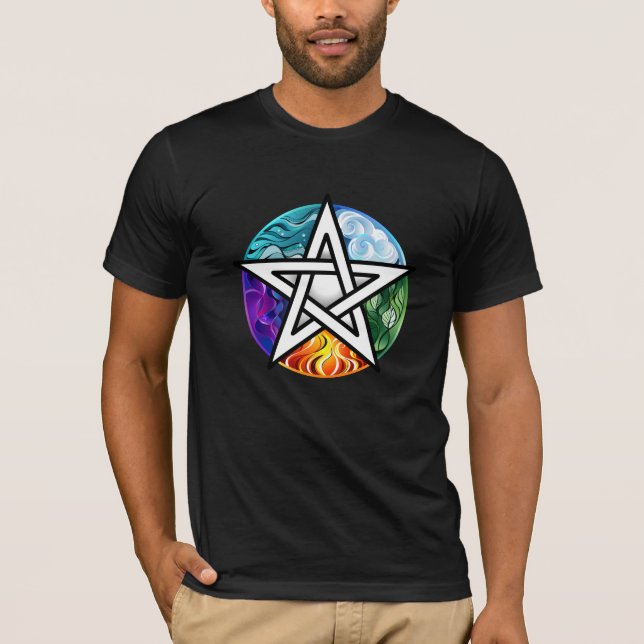 Wiccan pentagram T-Shirt (Front)