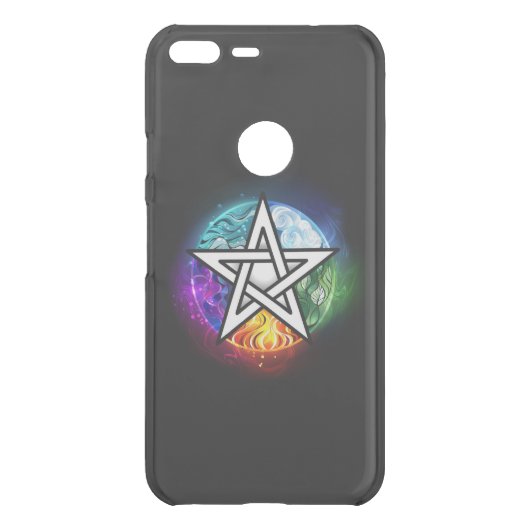 Wiccan pentagram uncommon google pixel XL case (Back)