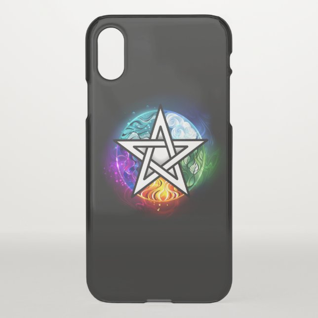 Wiccan pentagram uncommon iPhone case (Back)