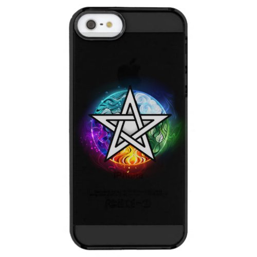 Wiccan pentagram clear iPhone SE55s case