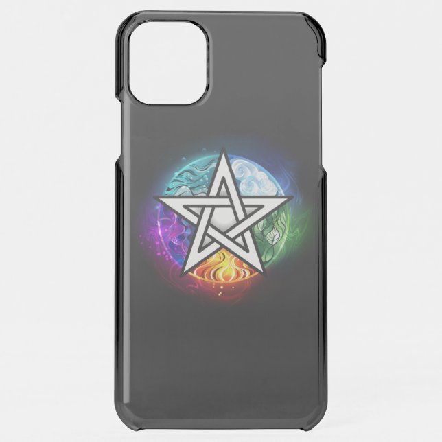 Wiccan pentagram uncommon iPhone case (Back)