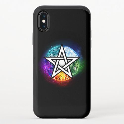 Wiccan pentagram iPhone XS slider case
