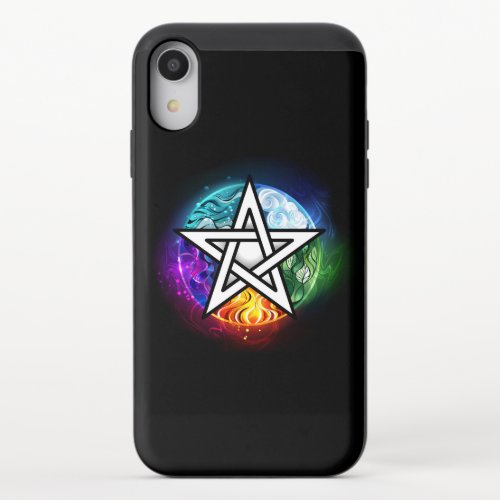 Wiccan pentagram iPhone XR slider case