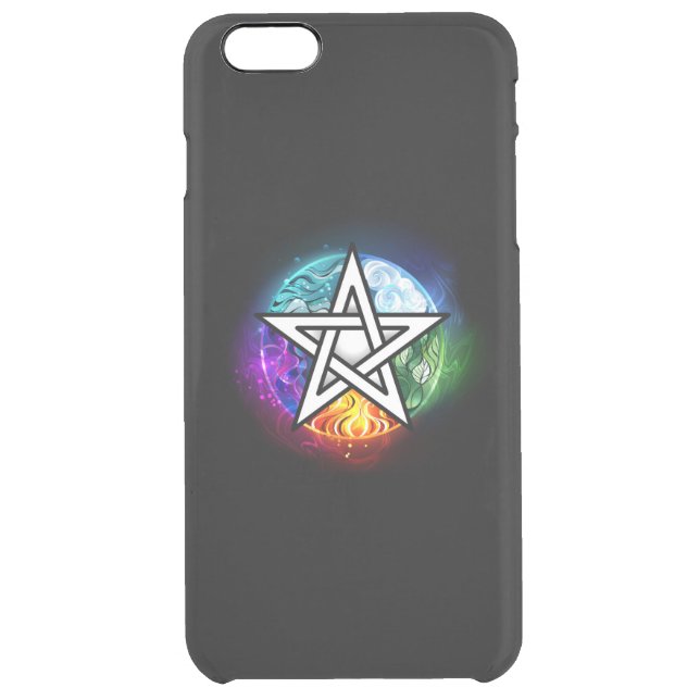 Wiccan pentagram uncommon iPhone case (Back)