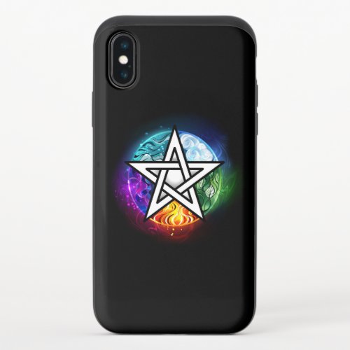 Wiccan pentagram iPhone x slider case