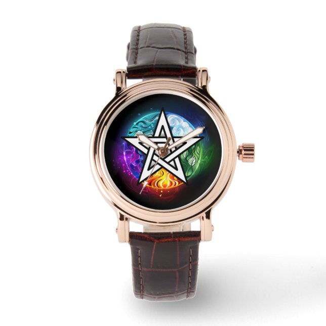 Wiccan pentagram watch (Front)