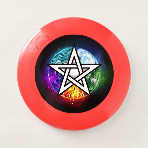 Wiccan pentagram Wham_O frisbee