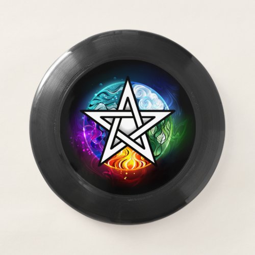 Wiccan pentagram Wham_O frisbee