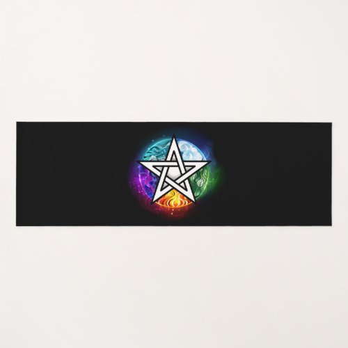 Wiccan pentagram yoga mat