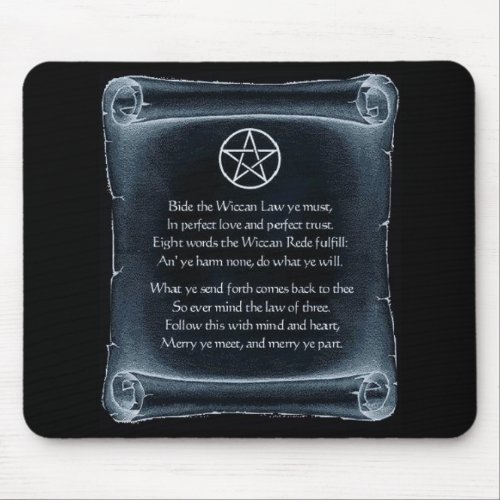 Wiccan Rede Mousepad