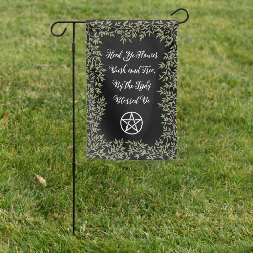 Wiccan Rede Pentacle Garden Flag