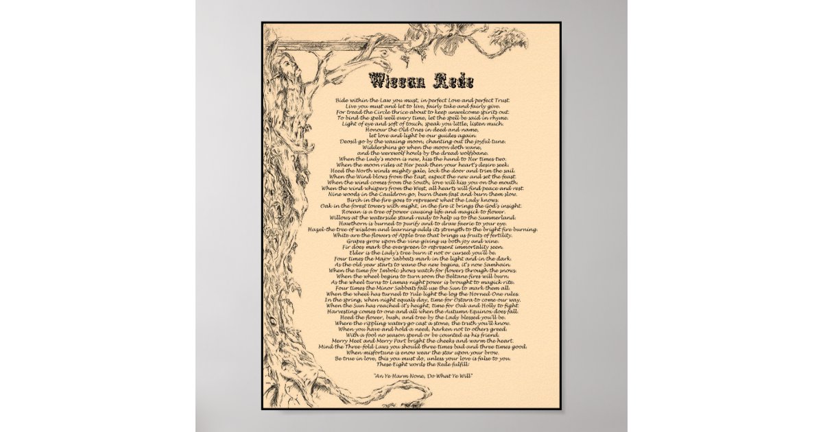WICCAN REDE POSTER |
