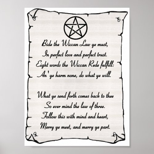 Wiccan Rede Poster