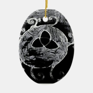 wiccan symbol for the witches ceramic ornament