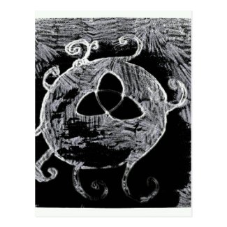wiccan symbol for the witches postcard
