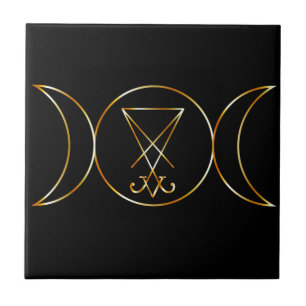 Wiccan symbol, Triple Goddess Ceramic Tile