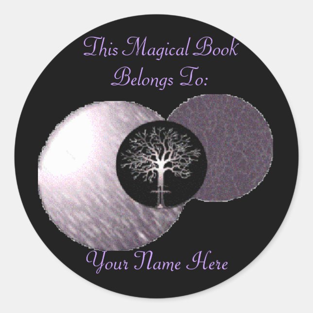 Wiccan Tree - Triple Moon Book Plate (Front)