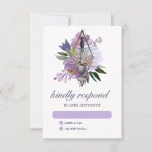 Wiccan Union Handfasting Purple Floral Elegant