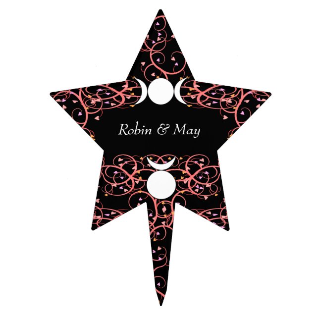 Wiccan Wedding Cake Ornament God & Goddess Cake Topper (Front)