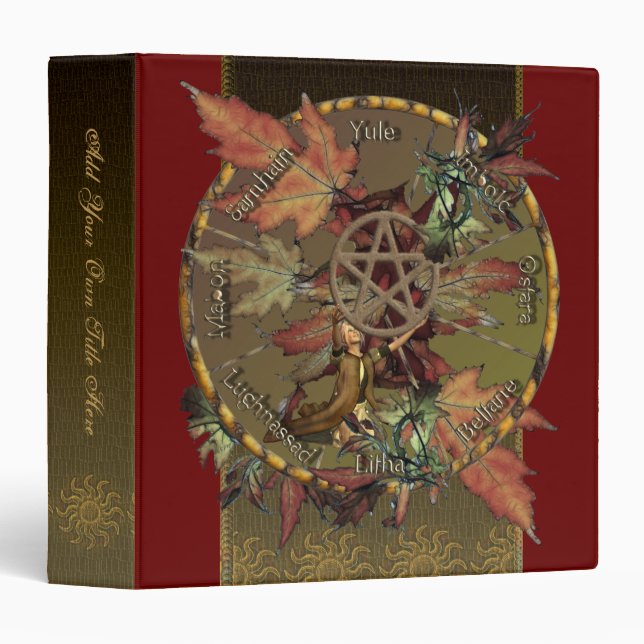 Wiccan Wheel of the Year 1.5" Avery Binder (Front/Spine)