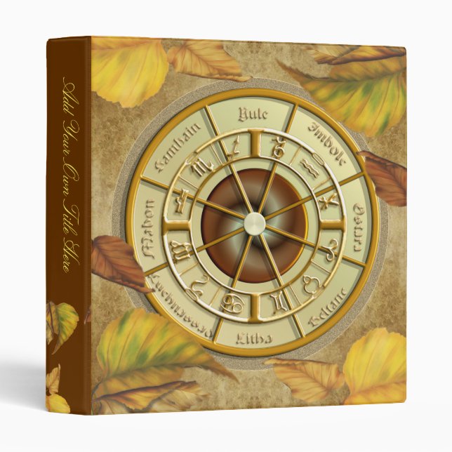 Wiccan Wheel of the Year 1" Avery Binder (Front/Spine)