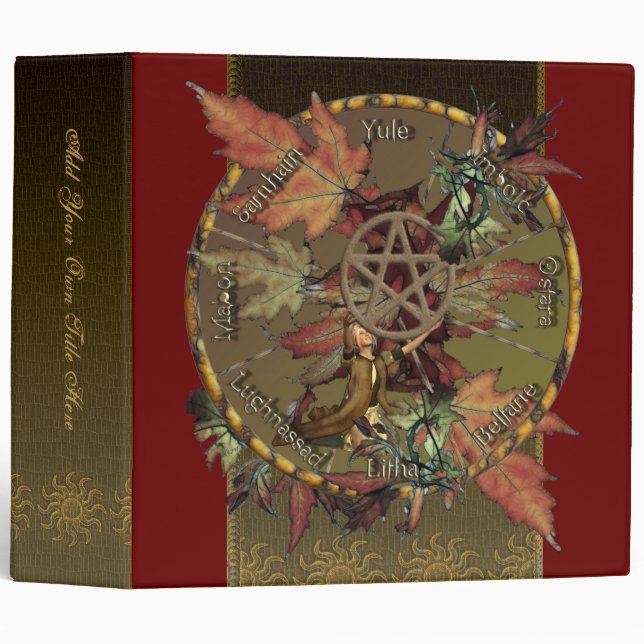 Wiccan Wheel of the Year 2" Avery Binder (Front/Spine)