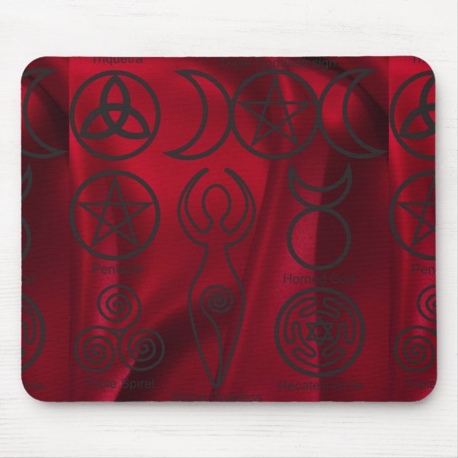 Wiccan,wicca,pagan,triquetra,pentacle,triple Mouse Pad (Front)