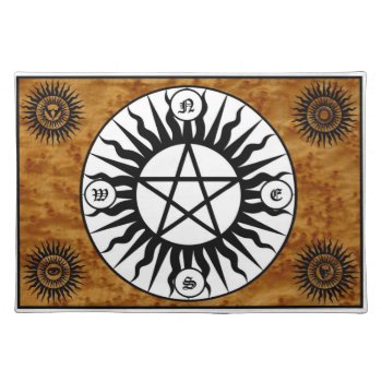 Wiccan Witchcraft Pagan Sacred Space Altar Mat by Mal_Corvus at Zazzle