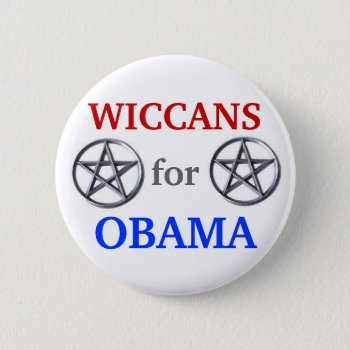 Wiccans For Obama 2012 Button by hueylong at Zazzle