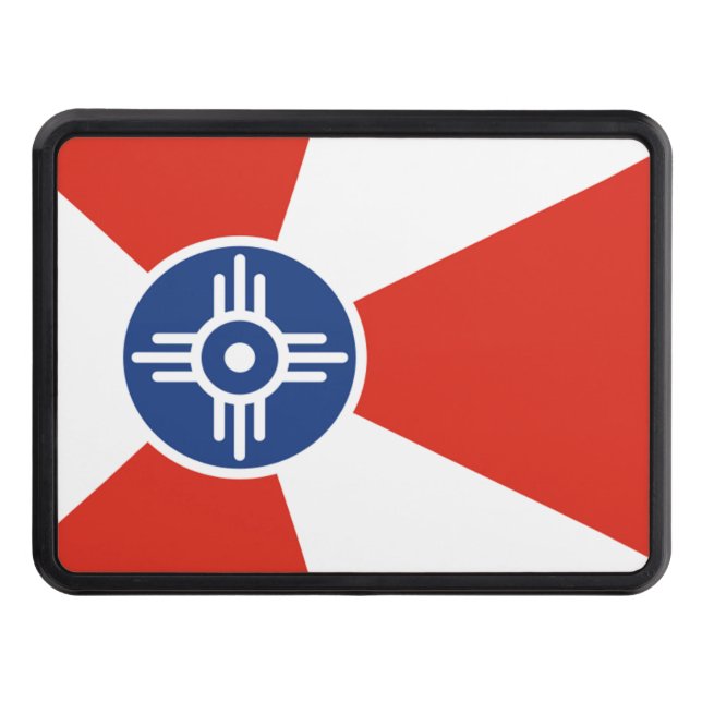 Wichita city flag hitch cover (Front)