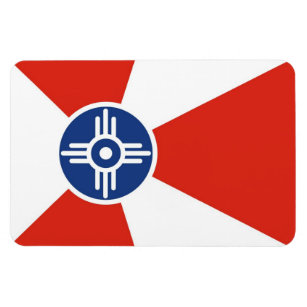 Wichita city flag  Kansas state America country Magnet