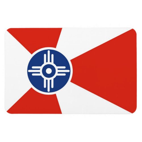 Wichita city flag  Kansas state America country Magnet