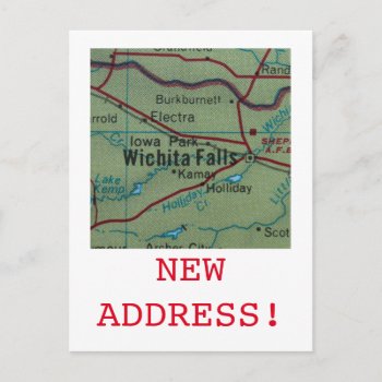 Wichita Falls New Address Announcement by studioportosabbia at Zazzle