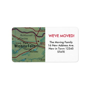 Wichita Falls We've Moved Label by studioportosabbia at Zazzle