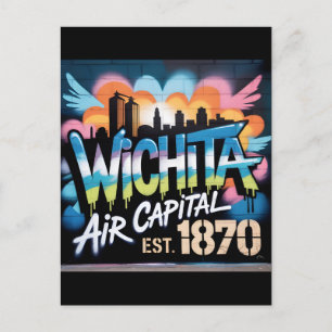 Wichita Graffiti Mural – Air Capital Street Art Holiday Postcard