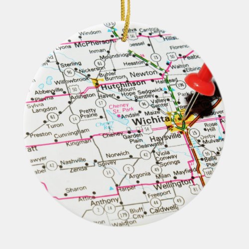 Wichita Kansas Ceramic Ornament