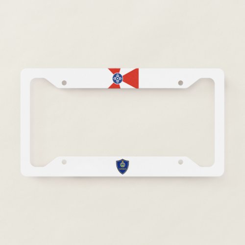 Wichita Kansas city flag  License Plate Frame