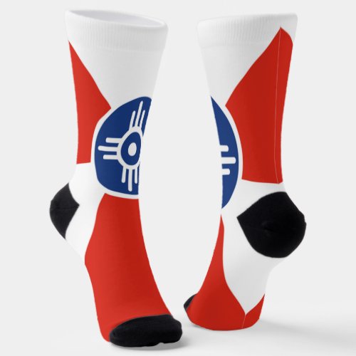 Wichita Kansas city flag Socks