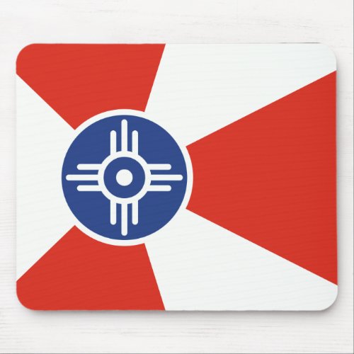 Wichita Kansas ICT Flag Mouse Pad