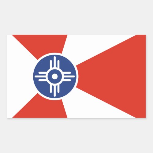 Wichita Kansas ICT Flag Rectangular Sticker