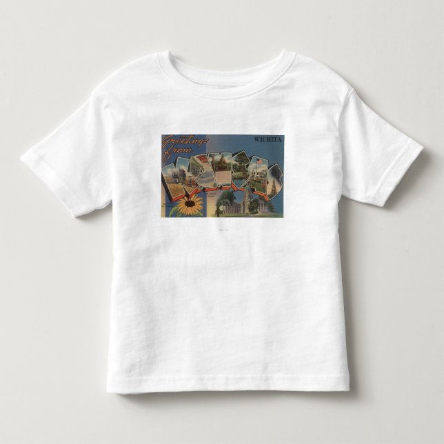 Wichita, Kansas - Large Letter Scenes Toddler T-shirt (Front)