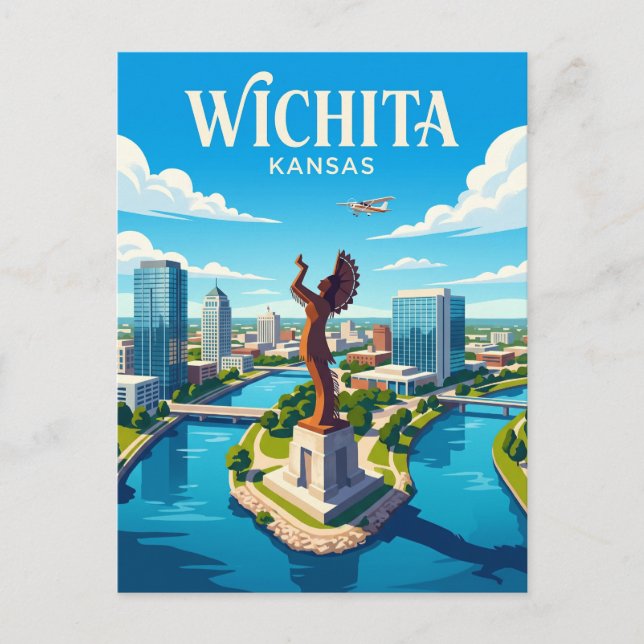 Wichita Kansas Postcard (Front)