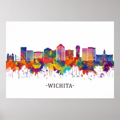 Wichita Kansas Skyline Poster