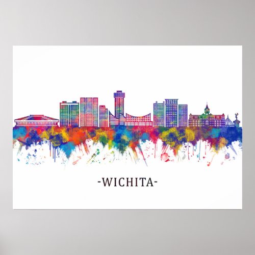 Wichita Kansas Skyline Poster