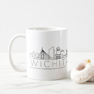 Wichita, Kansas Stylized Skyline Coffee Mug