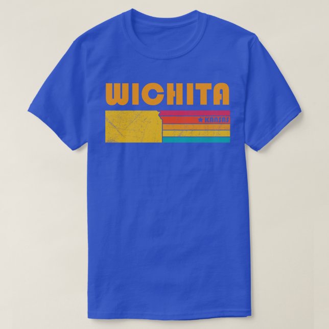 Wichita Kansas Vintage Distressed Souvenir T-Shirt (Design Front)