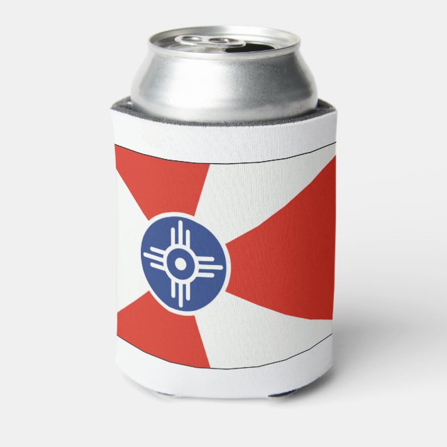 Wichita KS ICT Flag Can Cooler (Can Back)